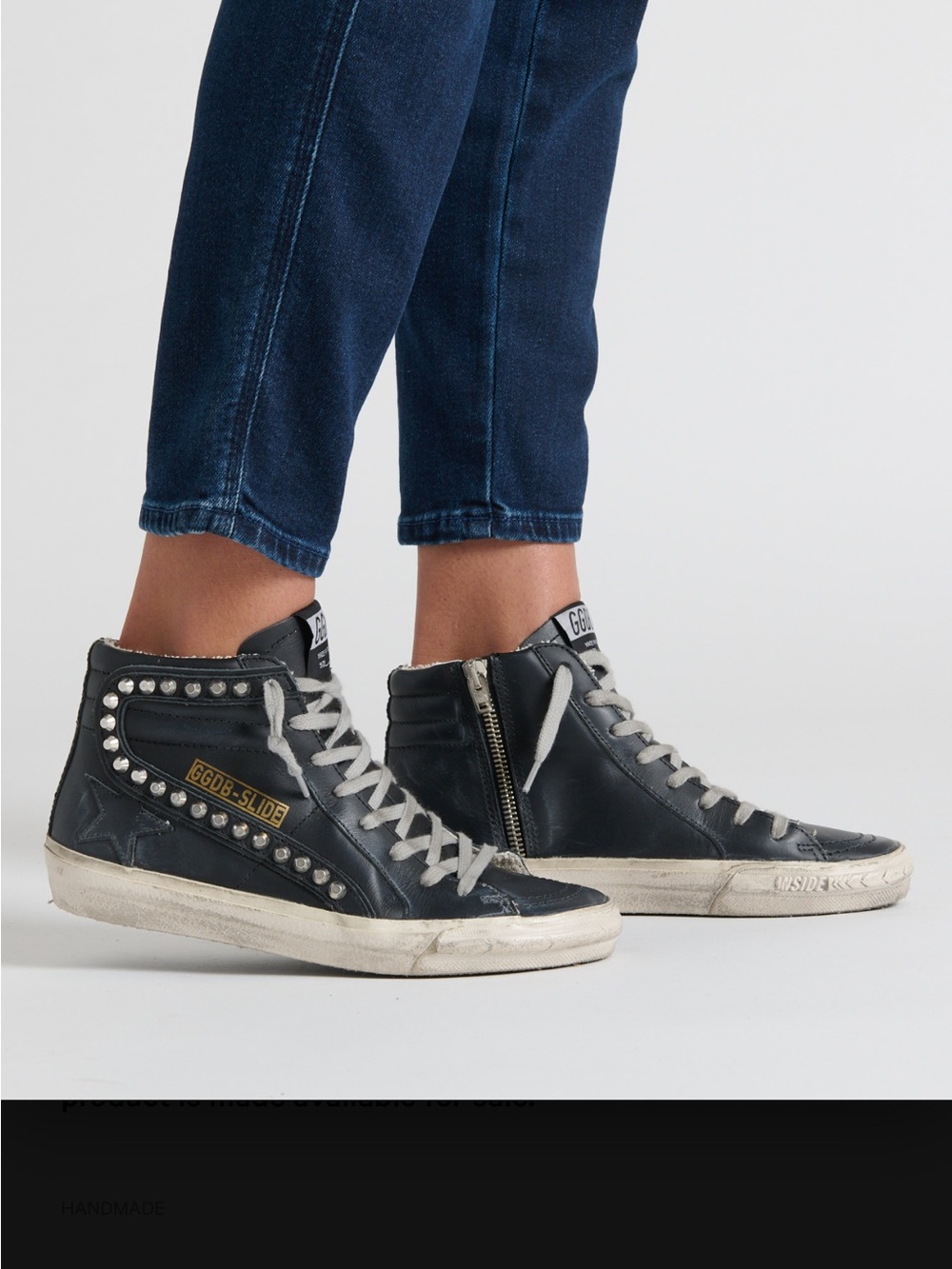 Golden Goose Black Studded High-Top Sneakers